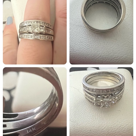 I am selling 14k white gold Diamond wedding ring - Picture 1 of 5
